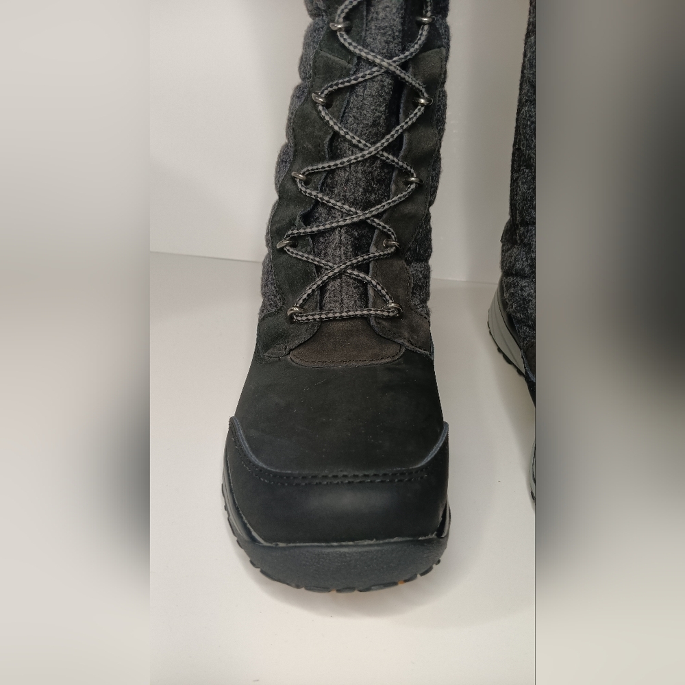 Salomon Hime High Snow Winter Boots Womens Size 7 EUR 38 Black Asphalt Pewter - Picture 4 of 12